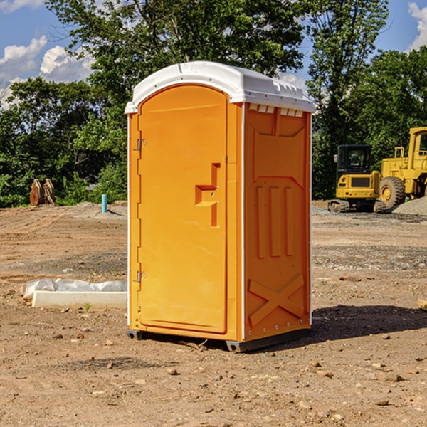 how often are the porta potties cleaned and serviced during a rental period in Hulbert